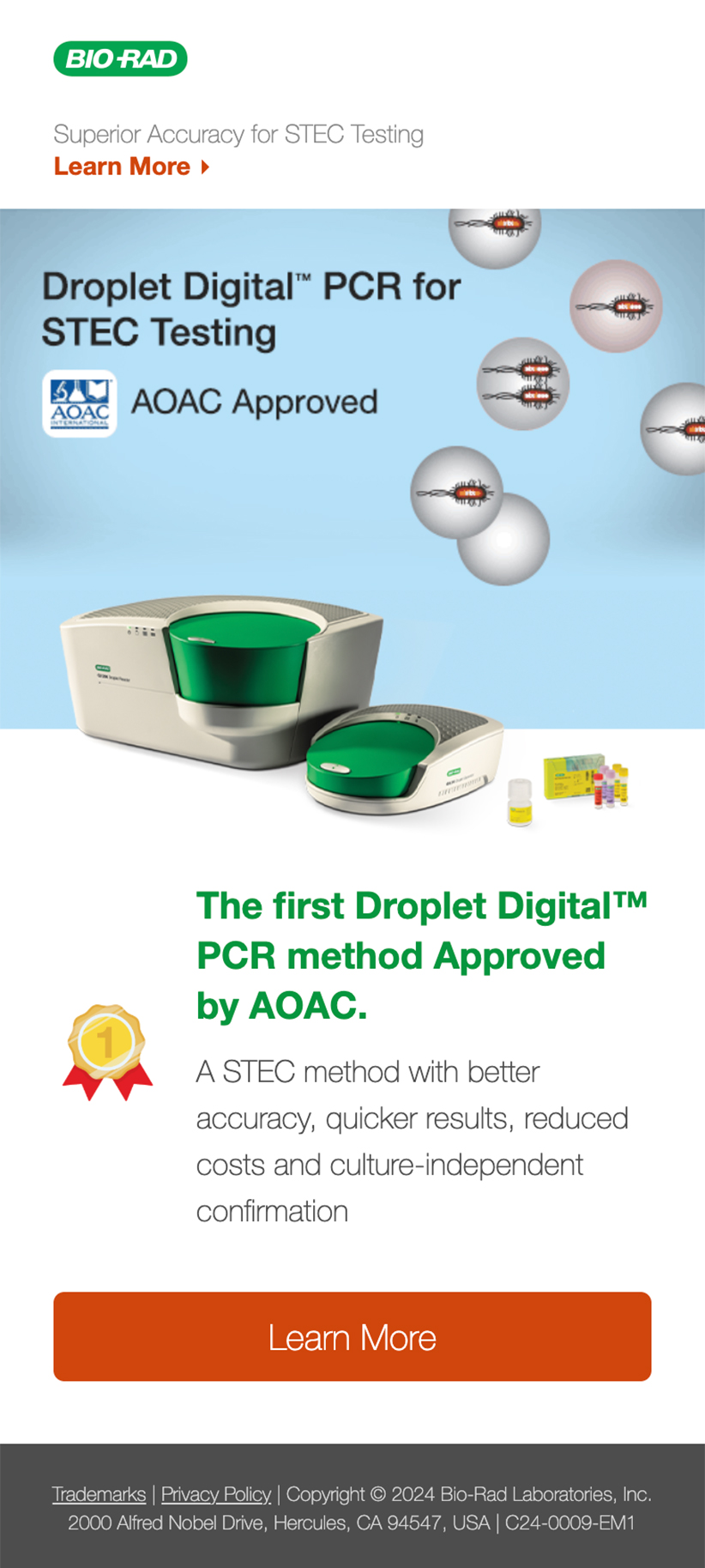 Bio-Rad: Marketing Email Design, Mobile