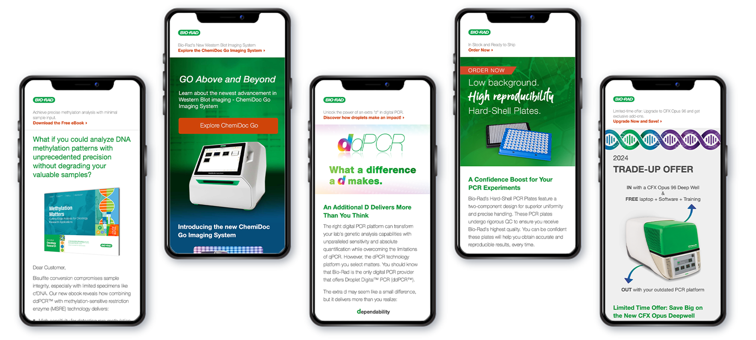 Bio-Rad Laboratories, Marketing Email Design Mock-up