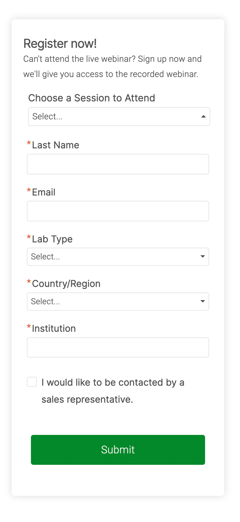 Bio-Rad: Webinar Registration Page Design