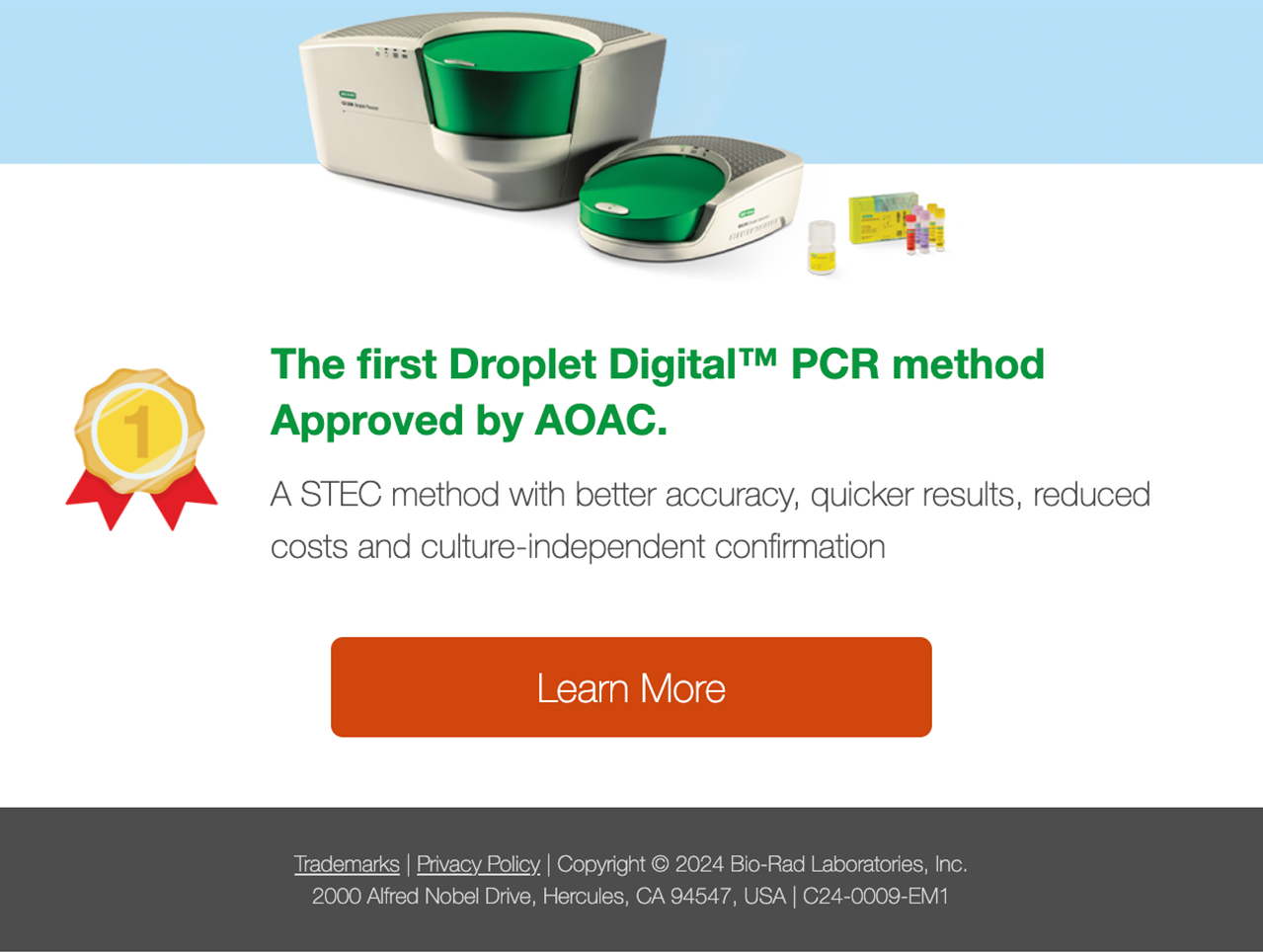 Bio-Rad: Marketing Email Design, Desktop