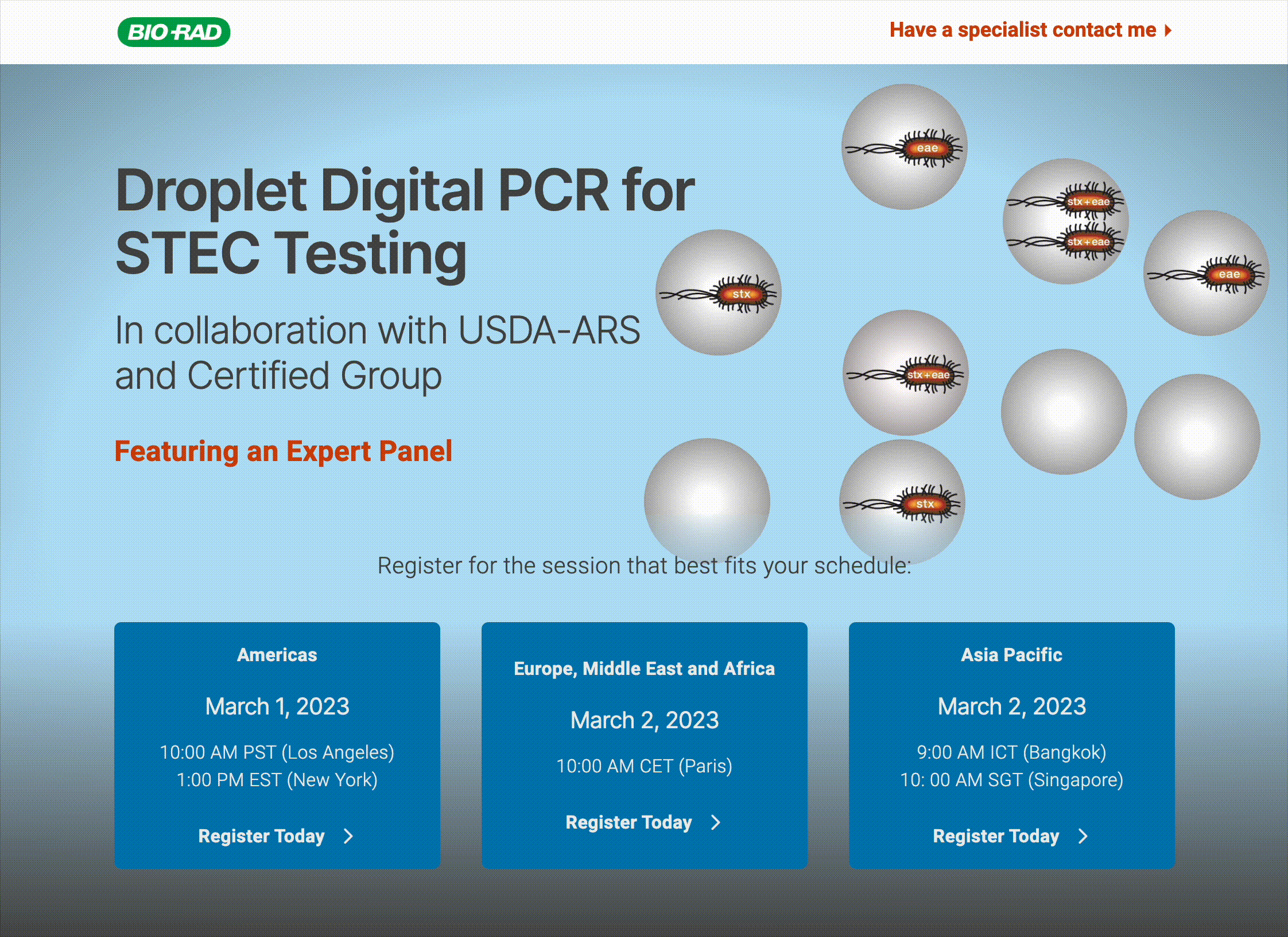 Bio-Rad: Webinar Registration Page Design