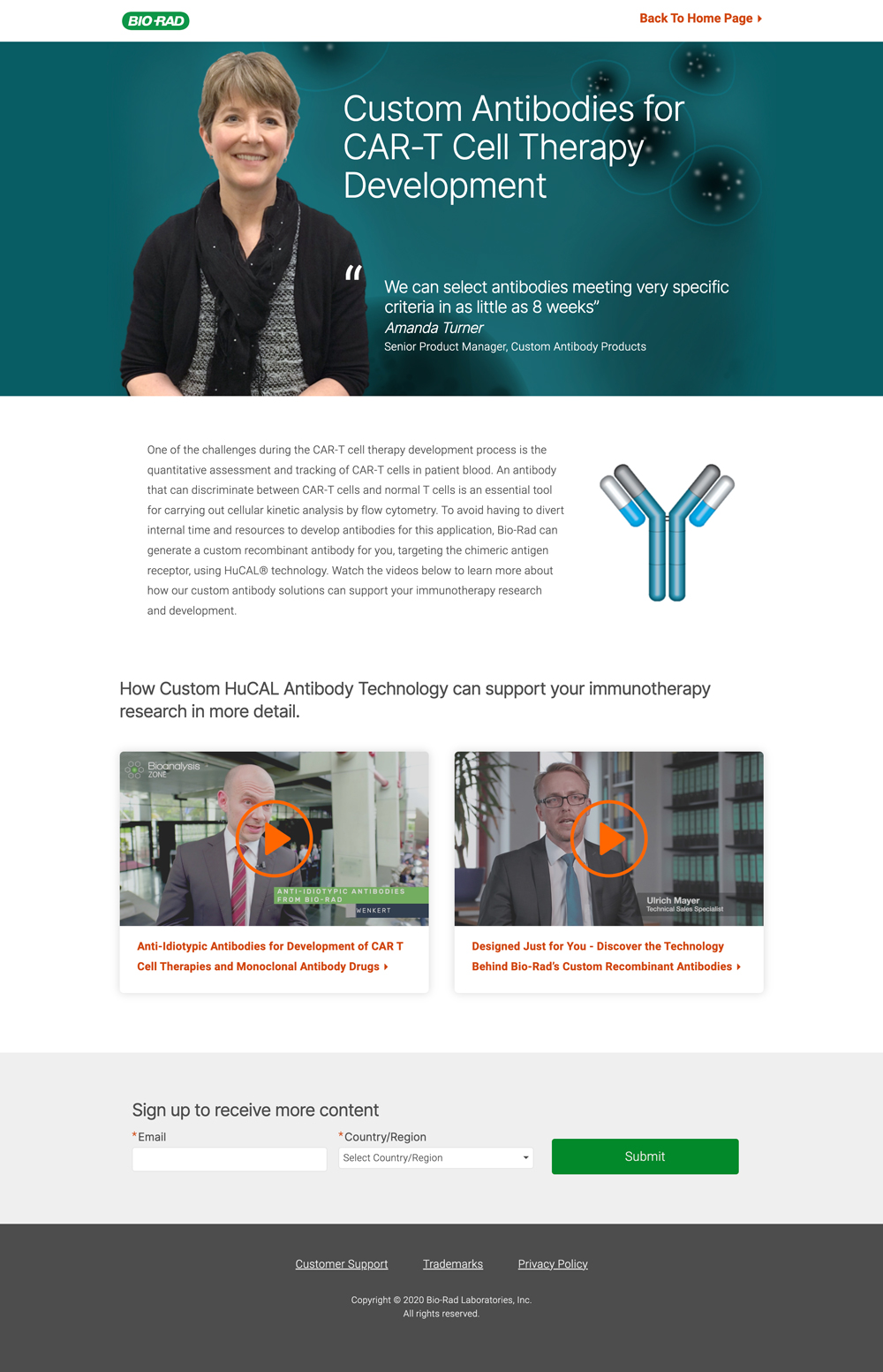 Bio-Rad: Campaign Site Design