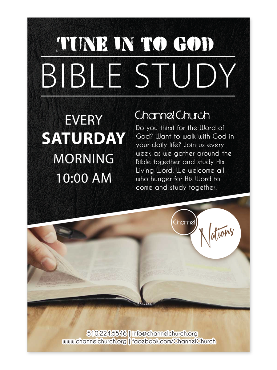 Channel Church Bible Study Postcard