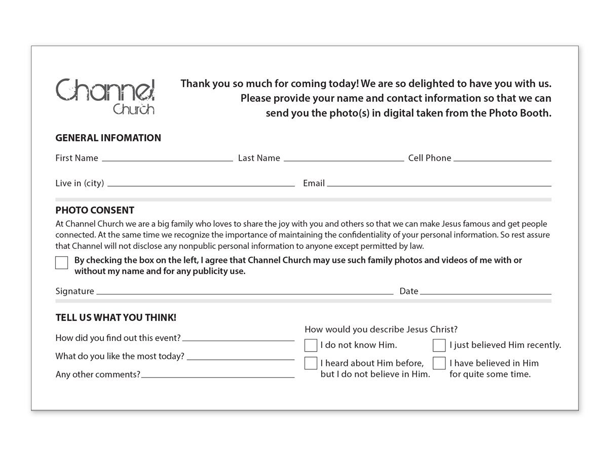 Channel Church Photo Consent Form