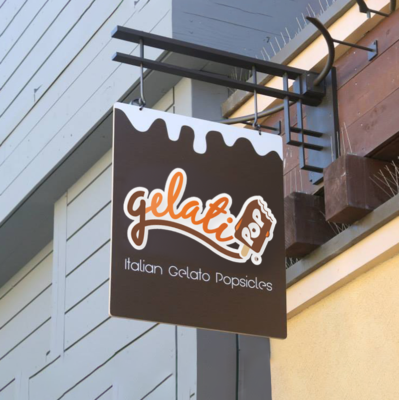 Gelati-pop Logo Sign