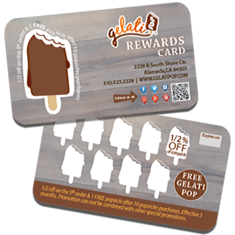 Gelati-pop Reward Card